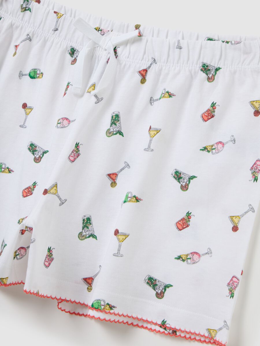 Women's white pure cotton pyjama set - regular fit_5