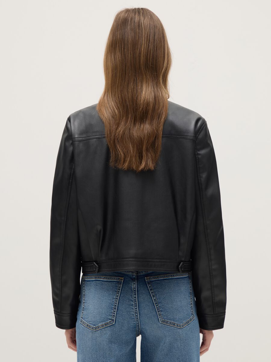 Black regular fit full zip jacket_2