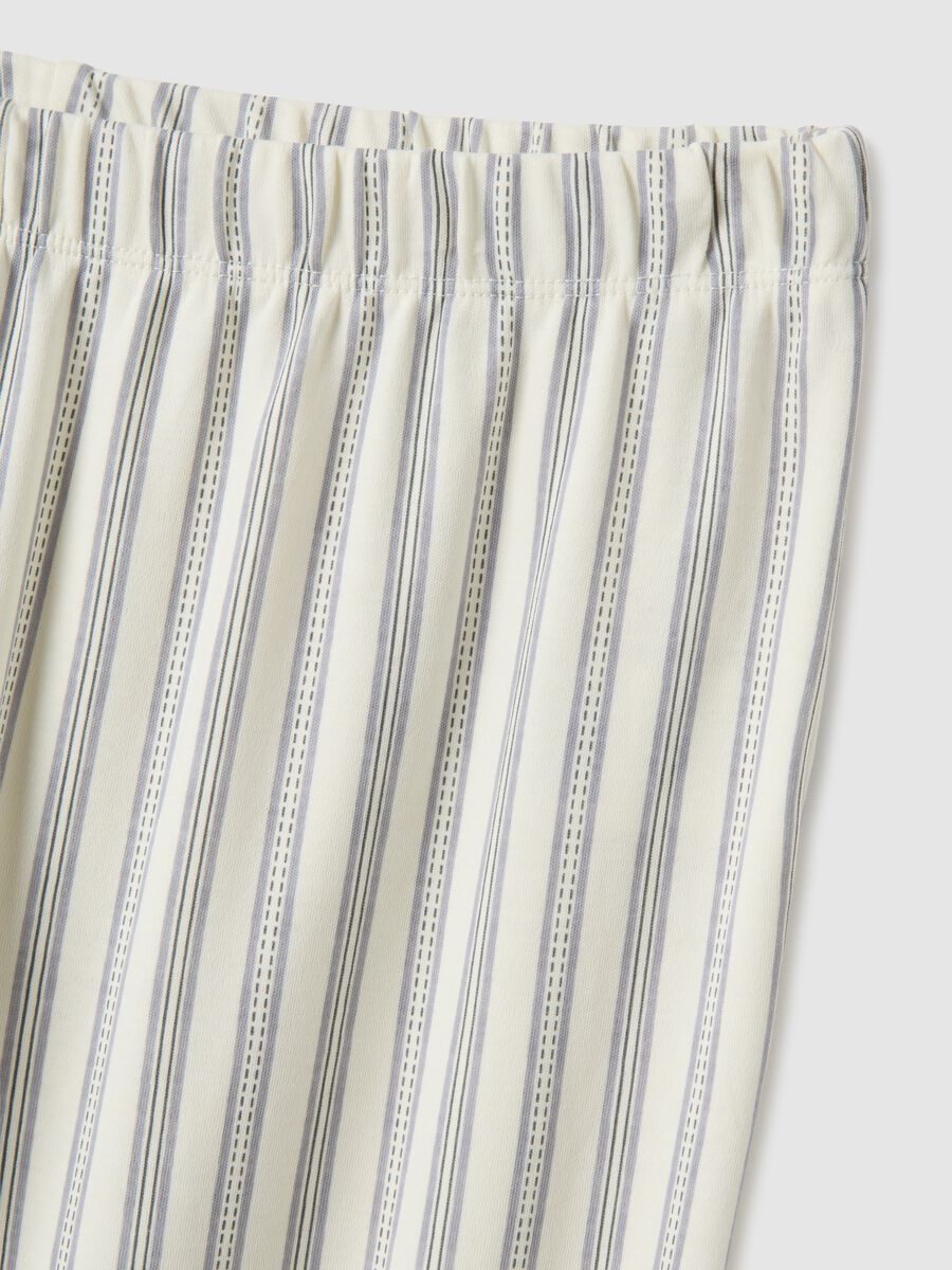 Grey striped pure cotton pyjamas with regular fit_5