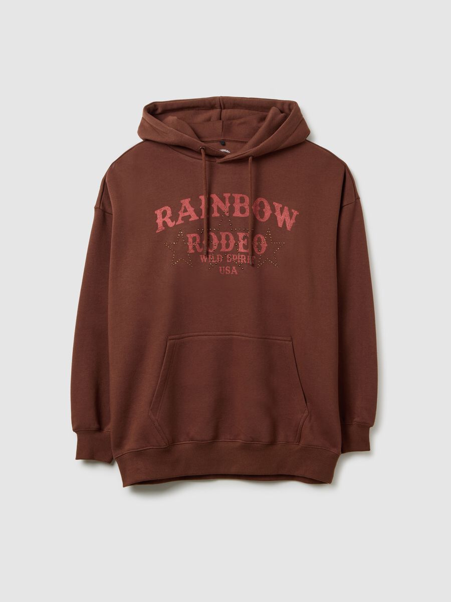Brown Regular Fit Cotton Blend Sweatshirt_0
