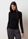 Black long-sleeve shirt in stretchy Lyocell_0