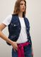 Slim fit pure cotton denim waistcoat_0