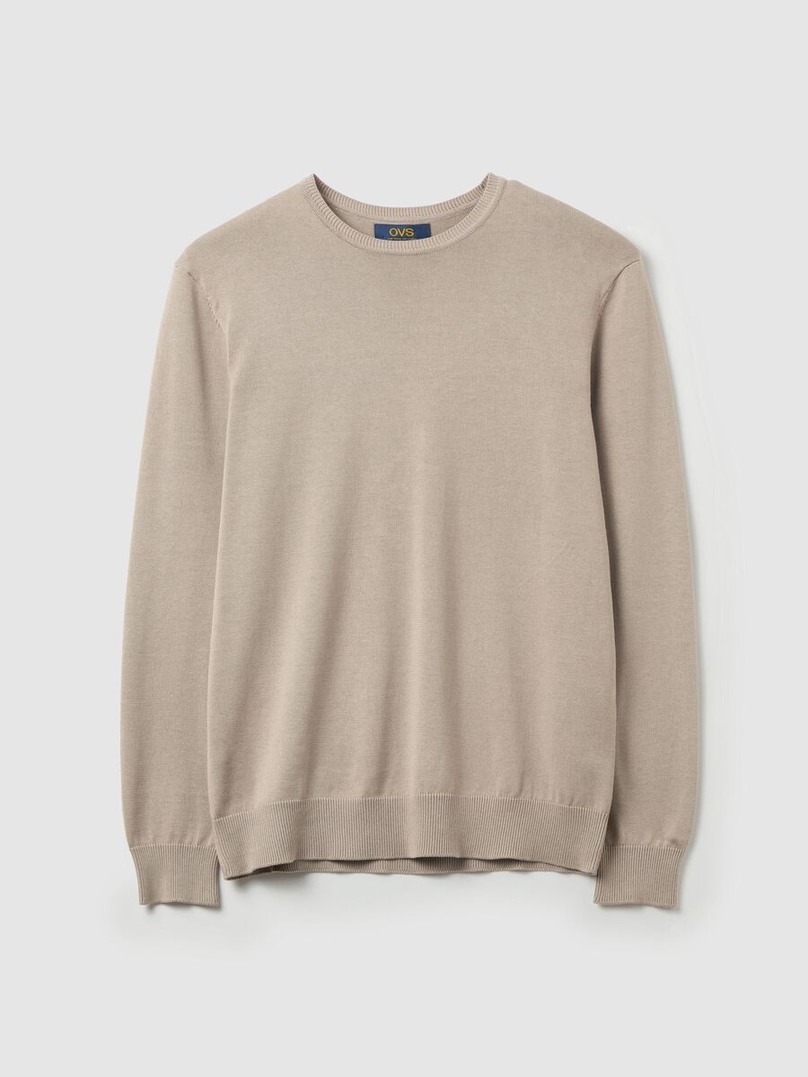Cotton pullover with round neck_4