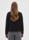 Black regular fit sweater with ribbed collar and cut-out details_2