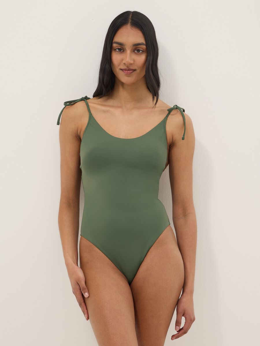 Costume intero aderente verde_0