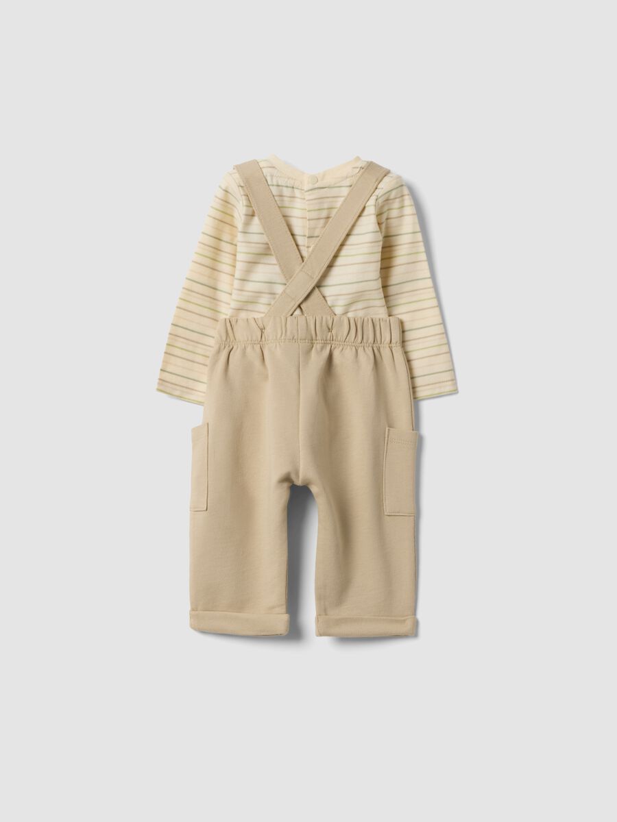 Baby set in pure beige organic cotton_1