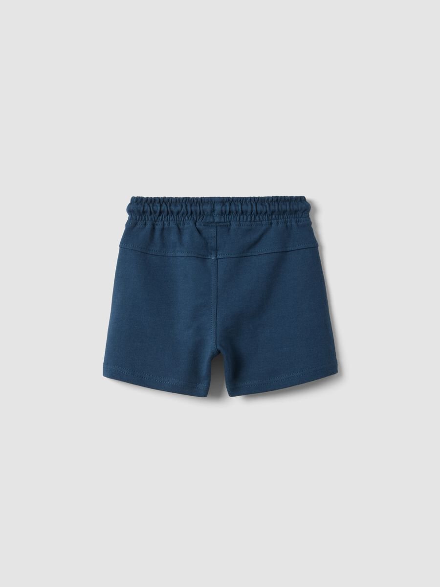 Blue pure cotton boys' regular fit shorts_1