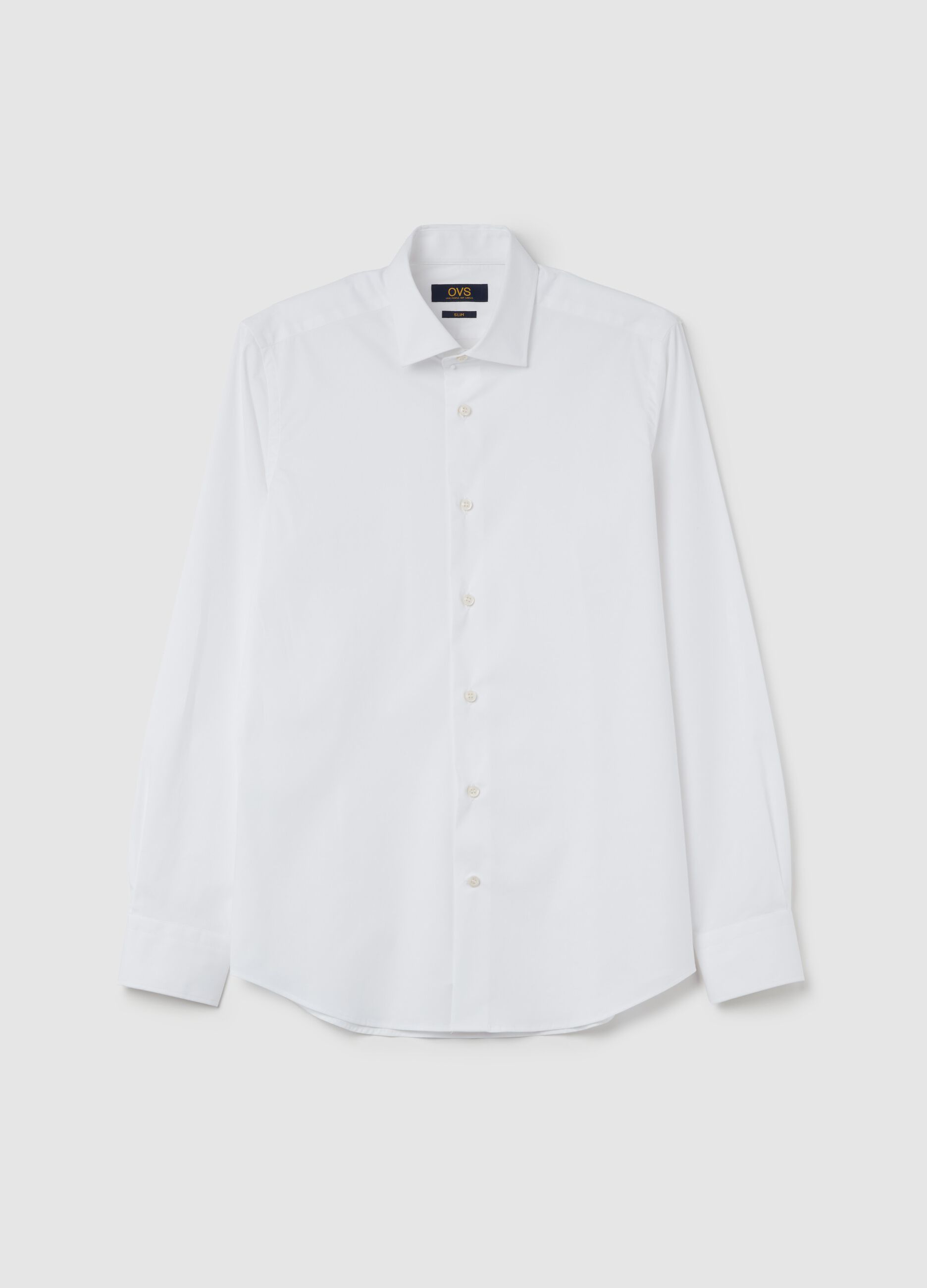 Camicia slim fit in cotone stretch