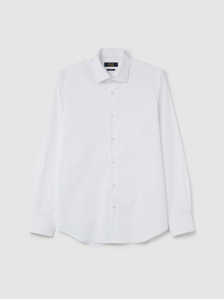 Camicia slim fit in cotone stretch_4
