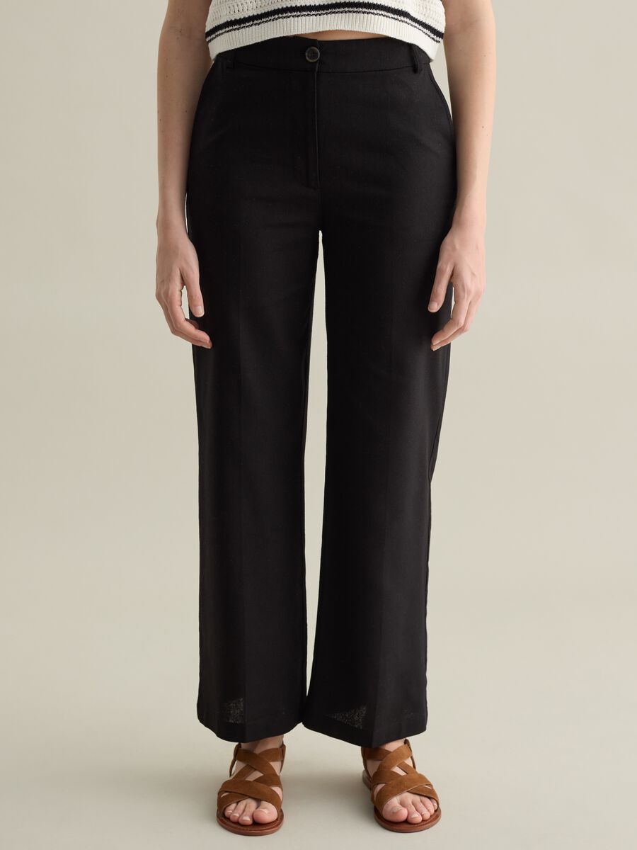 Wide-leg chino trousers_1