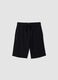 Blue organic cotton shorts with elasticated waist_0