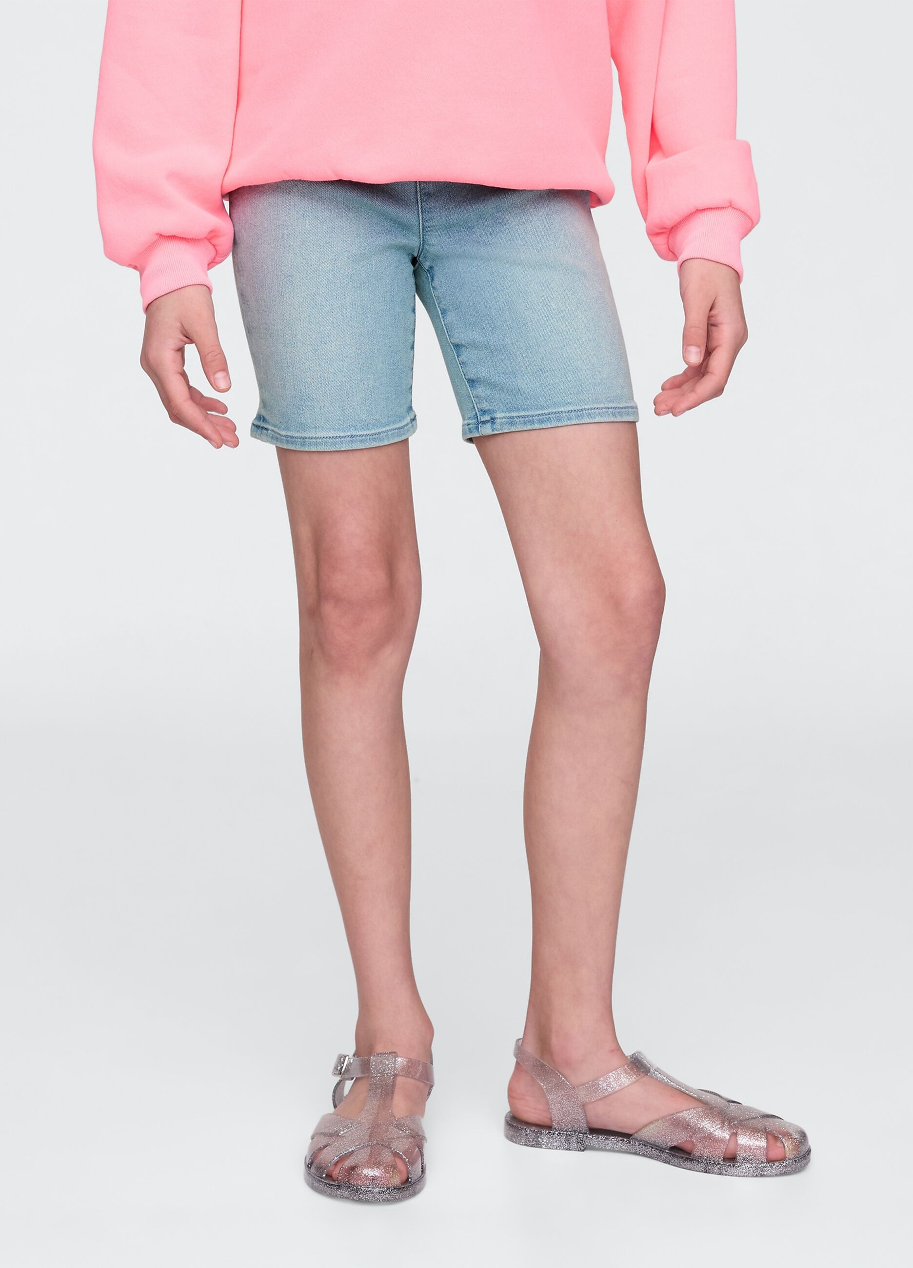 Blue denim shorts for girls