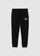 Black Cotton Blend Jogging Trousers_4