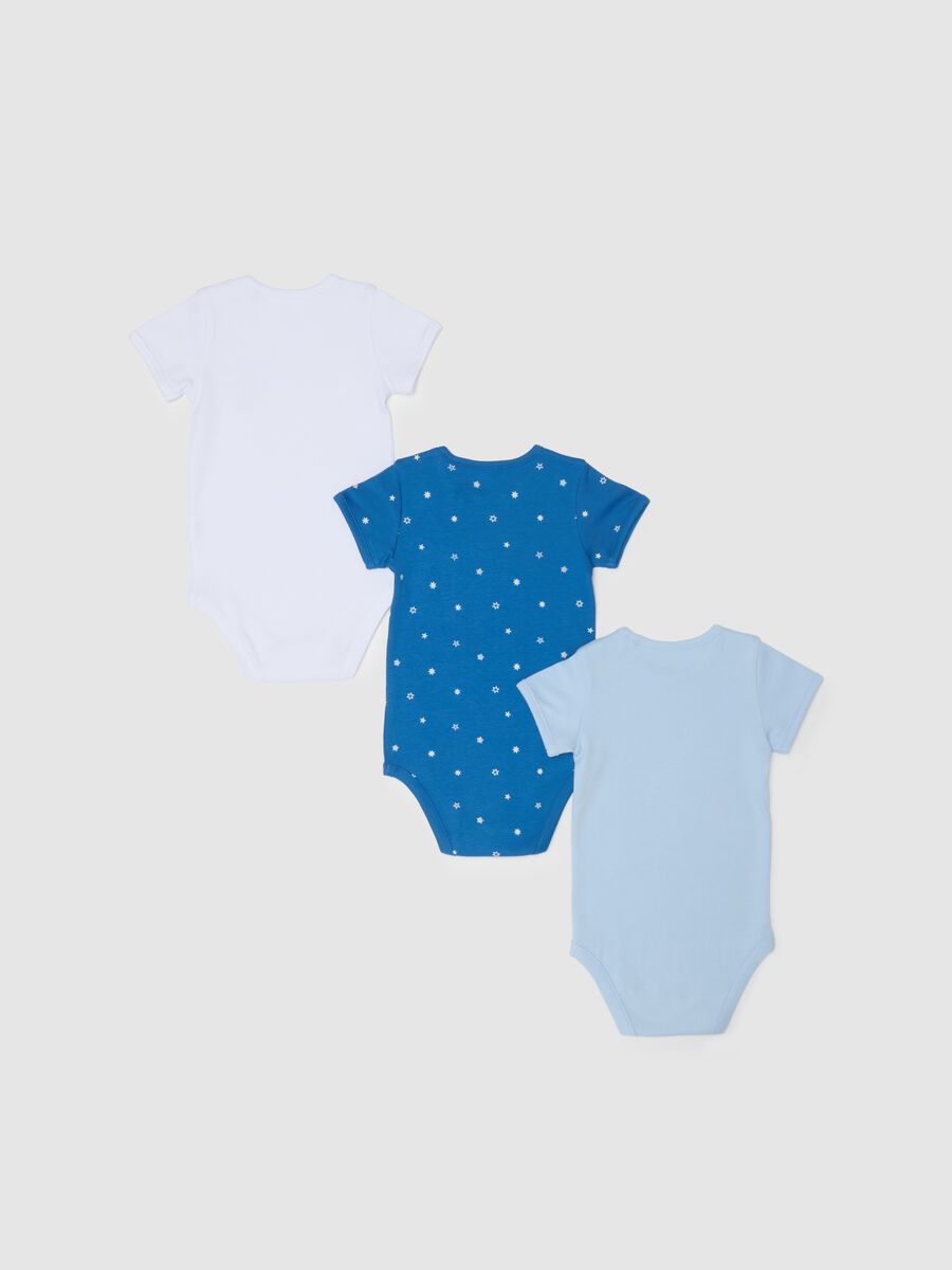 Children's Multicolour Pure Cotton Bodysuit Tripack_1
