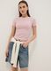 T-shirt in puro cotone rosa slim fit con scritta_0