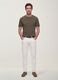 Green pure cotton short-sleeve regular-fit T-shirt_0