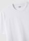 White pure cotton T-shirt with relaxed fit and finished crew neck_5