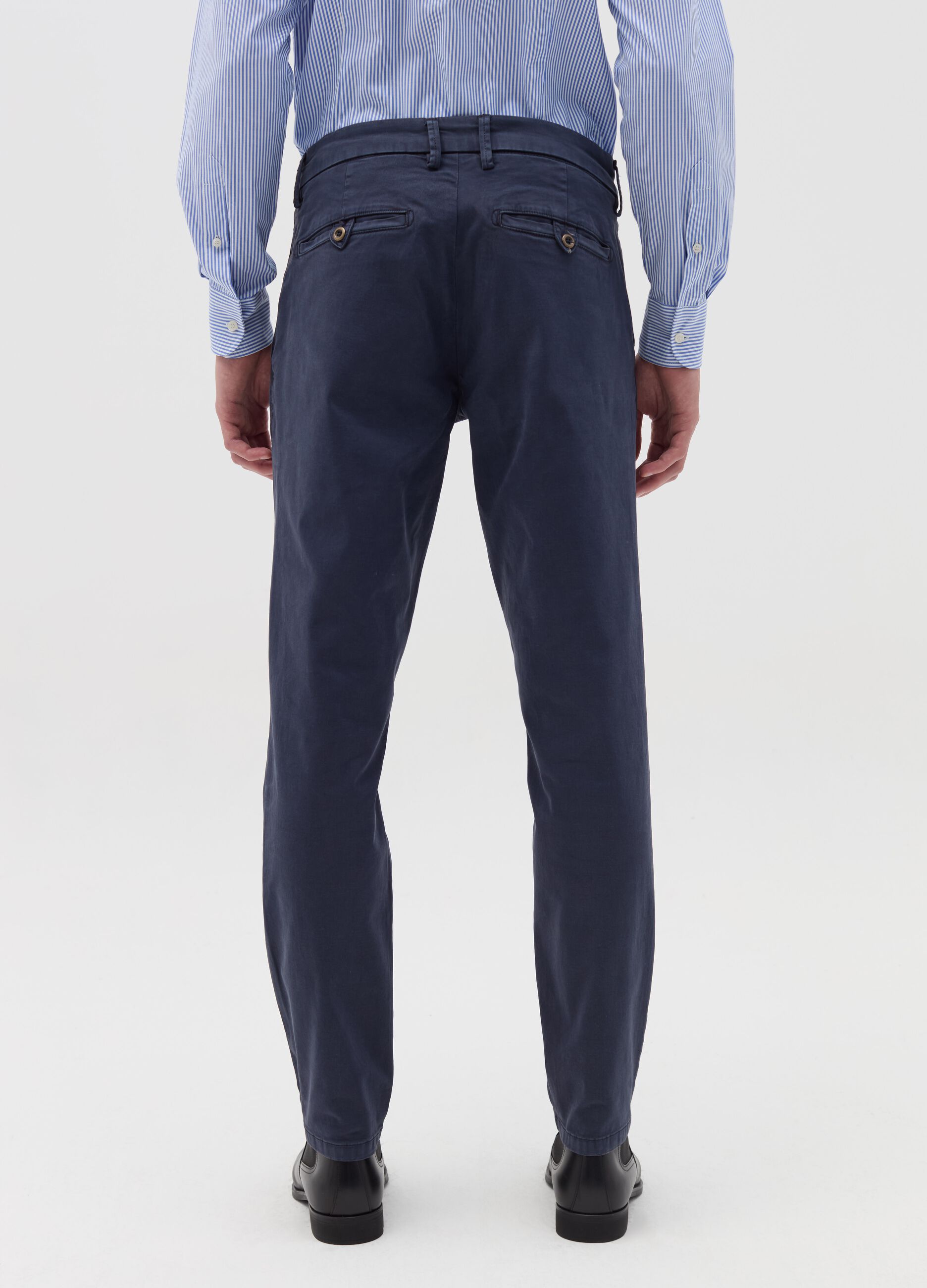 Pantalone chino slim fit in cotone stretch