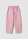 Girls' Pink Pure Cotton Baggy Trousers_1