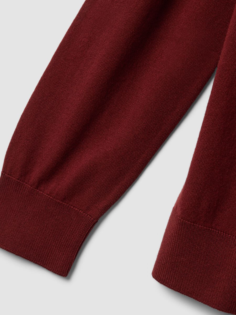 Maglia girocollo rossa in misto viscosa regular fit_1