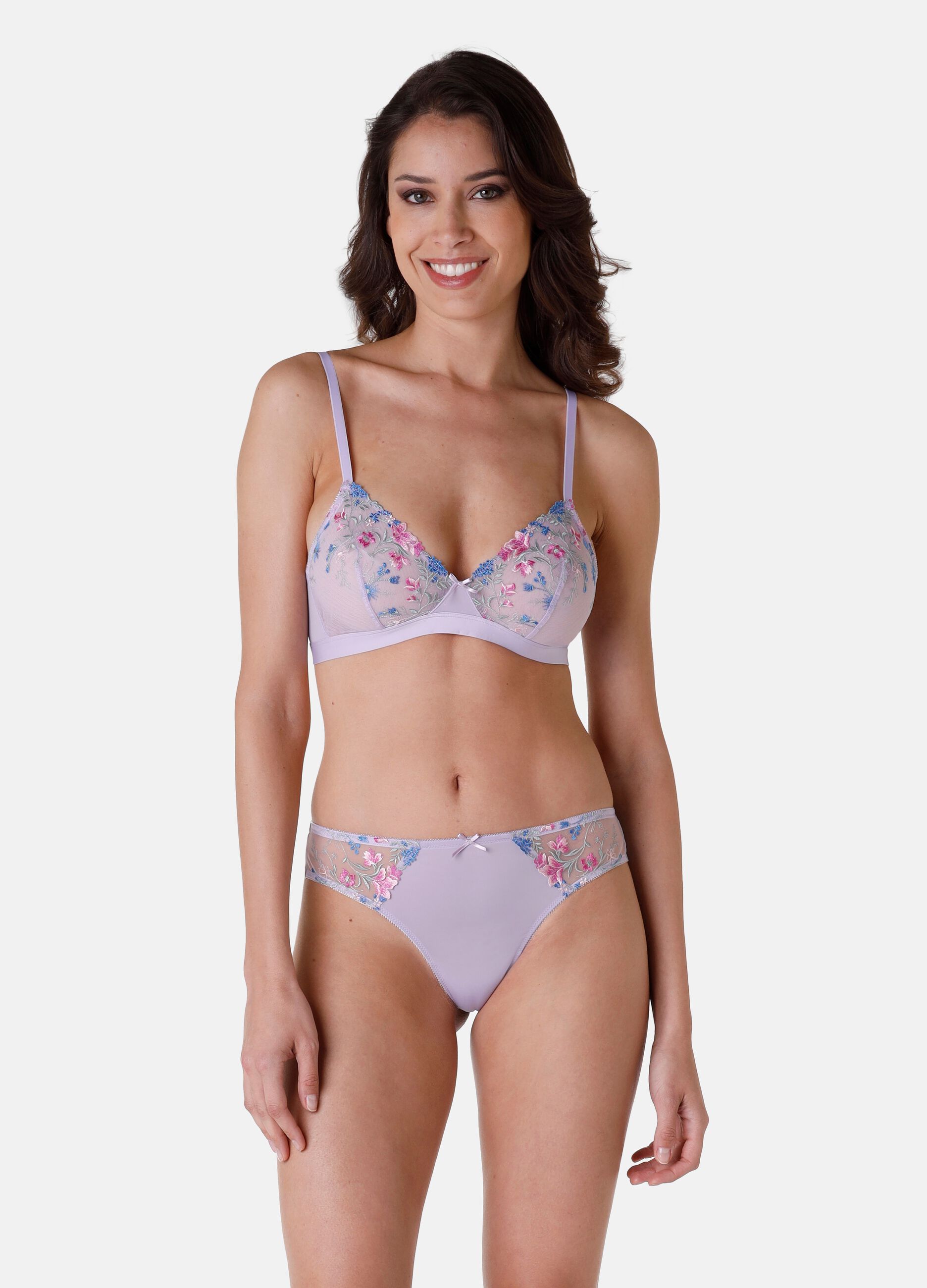 Embroidery Lace bra without underwiring