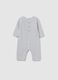 Grey newborn romper in pure cotton with buttons_1