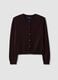 Brown pure wool crew-neck cardigan_4