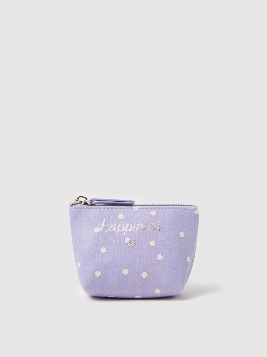 Coin purse with print and zip_0