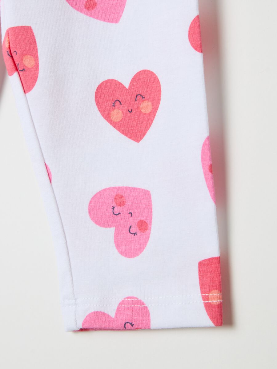 Two-pack leggings in stretch cotton with print_3
