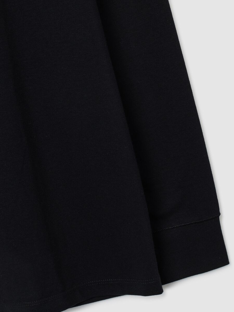 Black long sleeve regular fit T-shirt_5