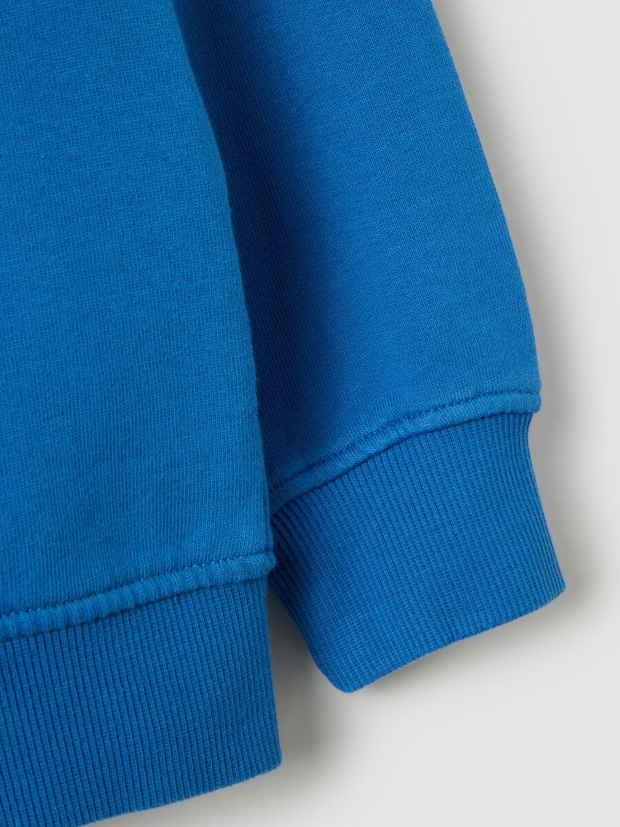 Children's blue cotton hoodie regular fit_3