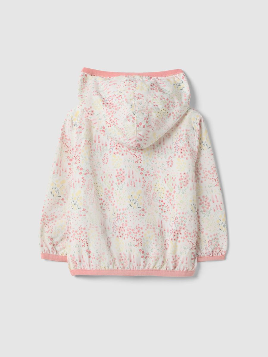 Giacca in tessuto multicolor regular fit con cappuccio per bimba_1