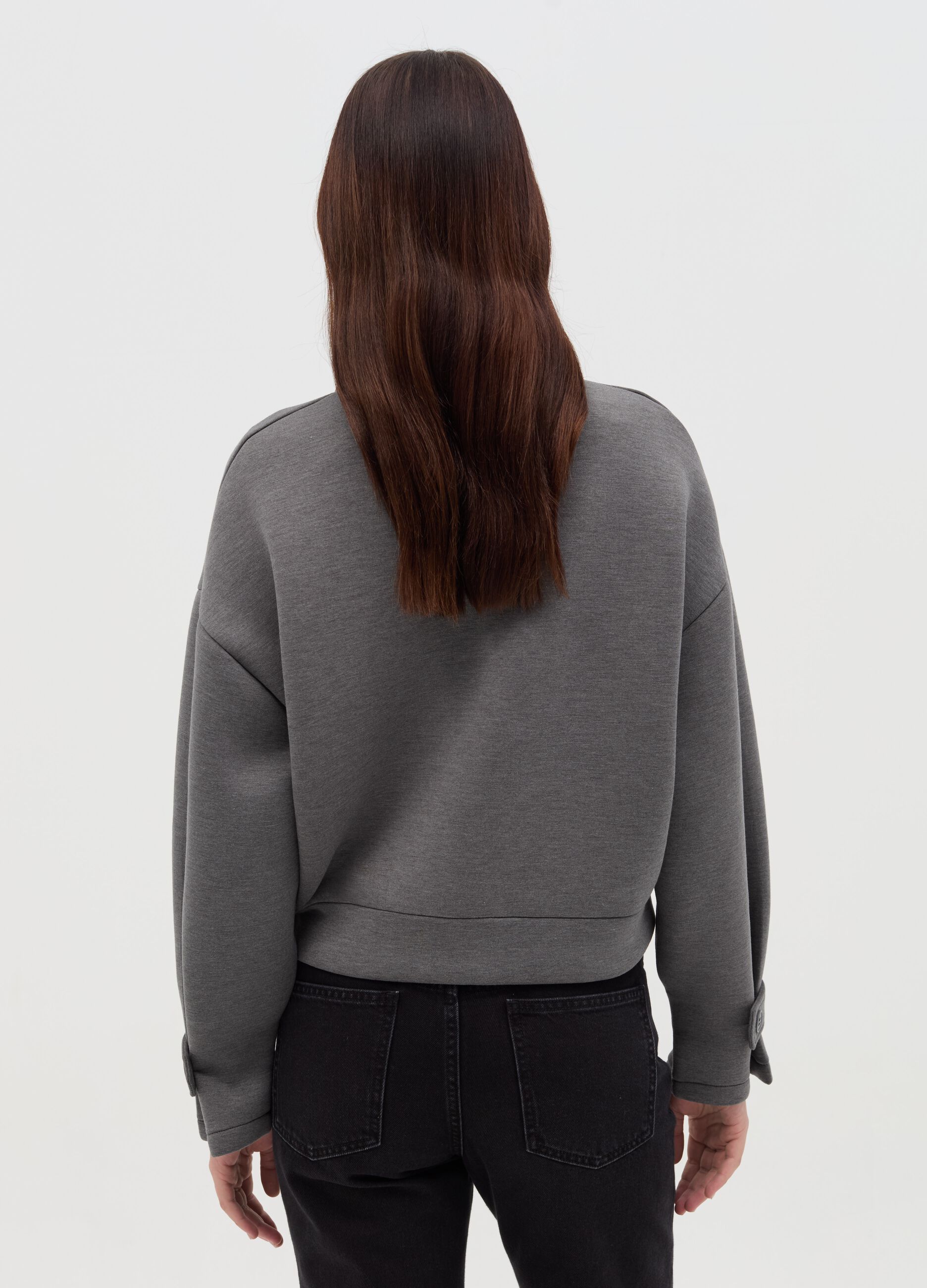 Bomber jacket with mock neck