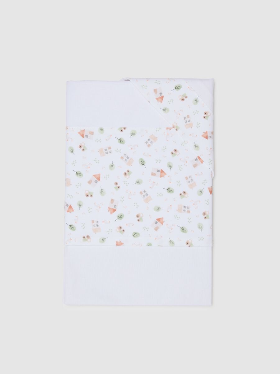 Lenzuolino da neonato in puro cotone bianco_0