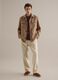 Brown pure linen blazer regular fit_2