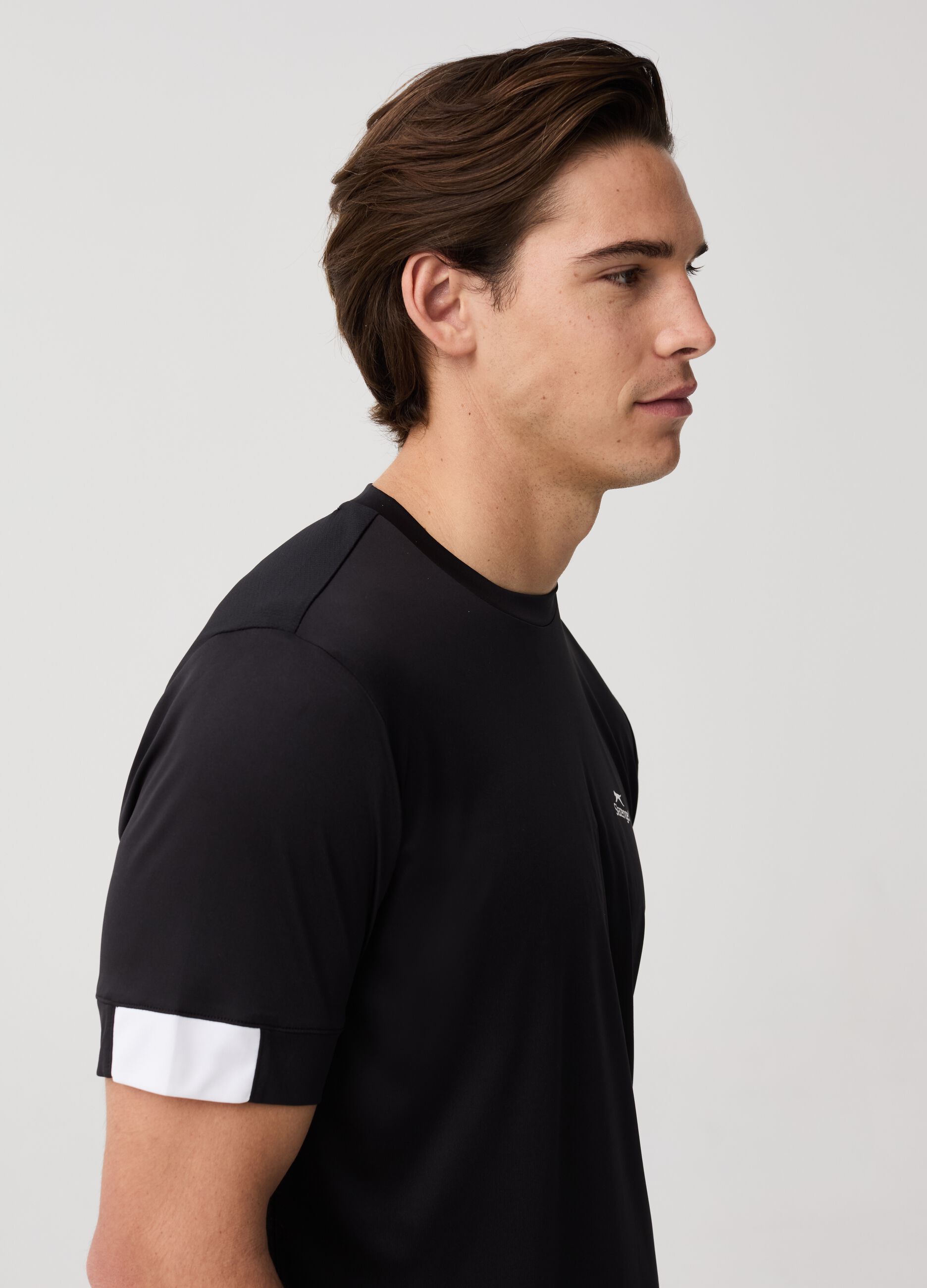 Quick-dry tennis T-shirt with Slazenger print