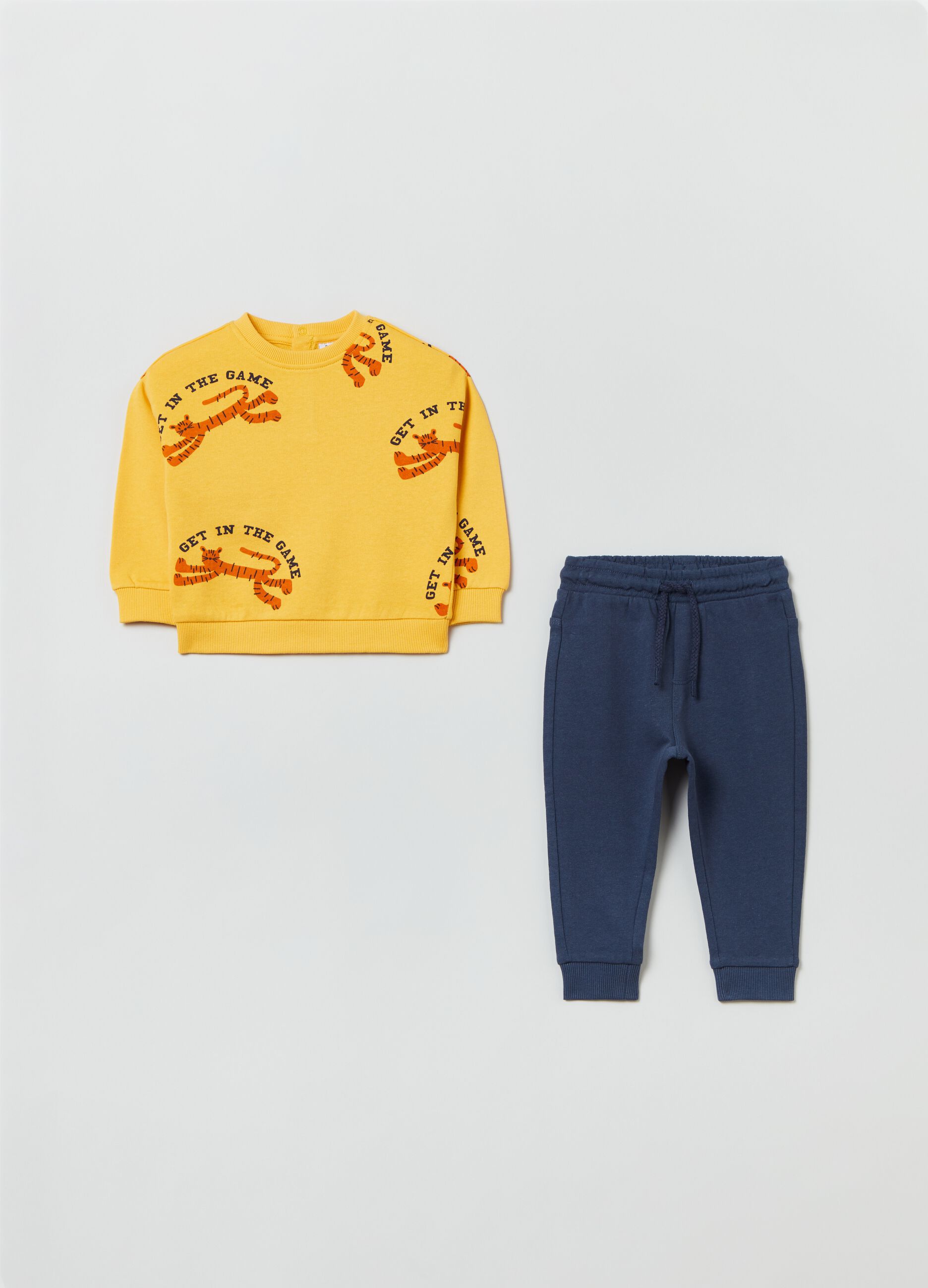 Jogging set in cotone con stampa_0