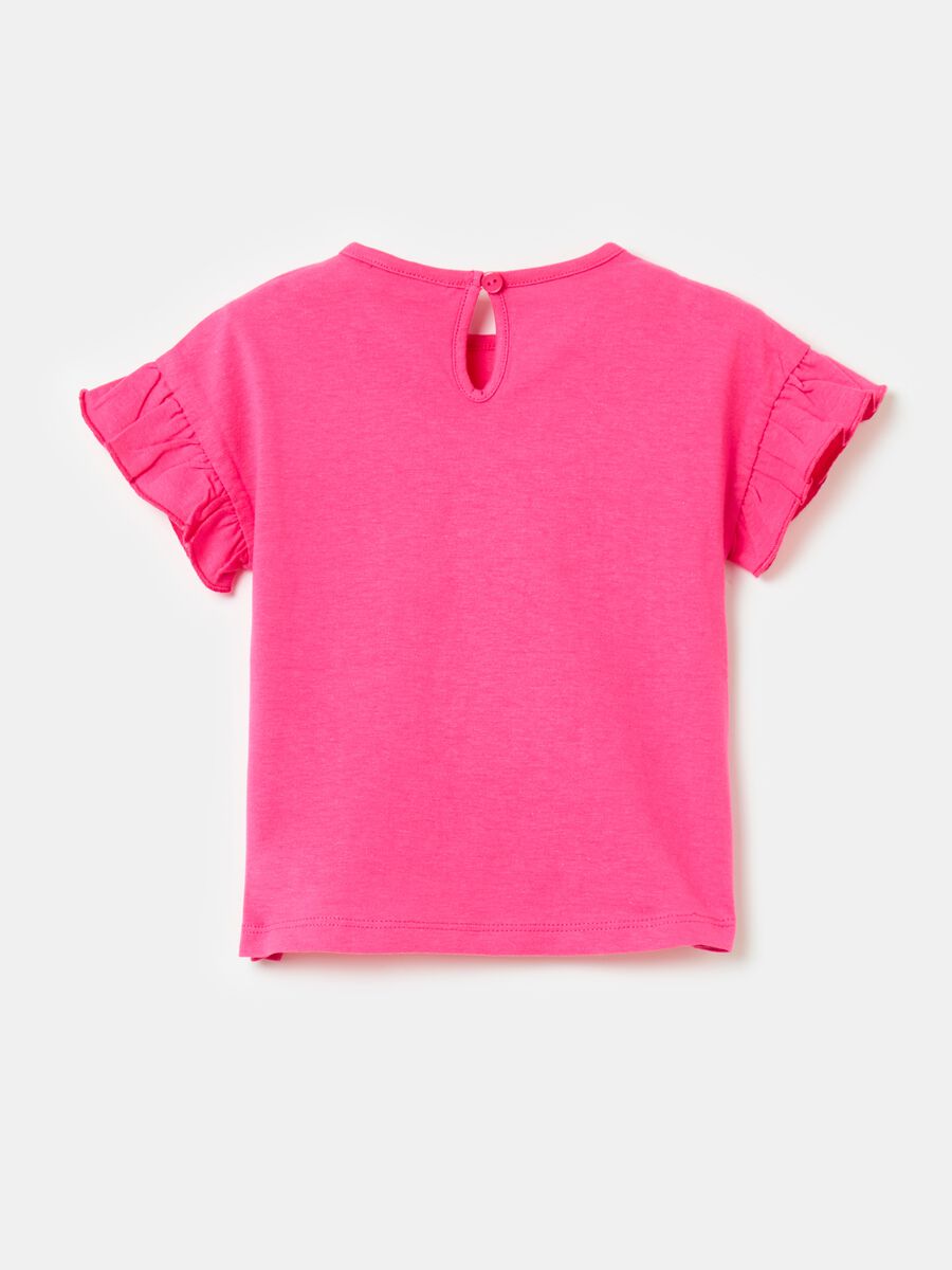 T-shirt with flounce and fruit print_1