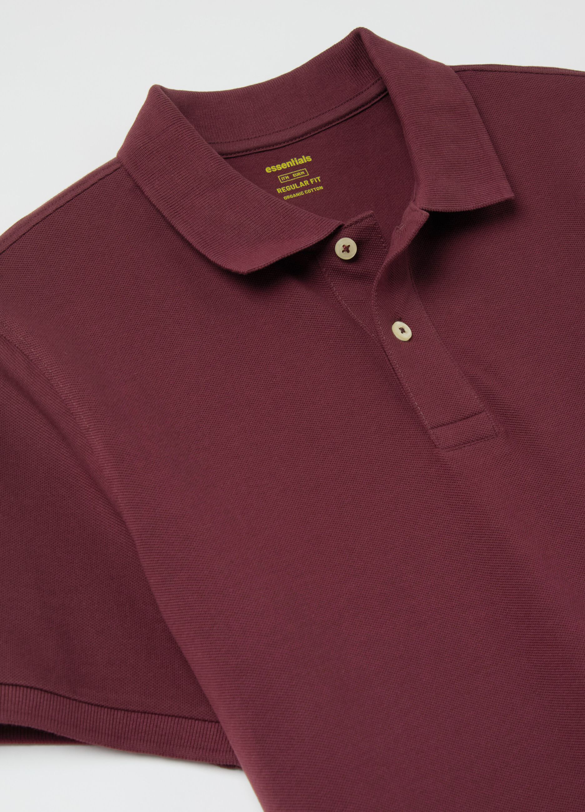 Polo in cotone bio tinta unita 