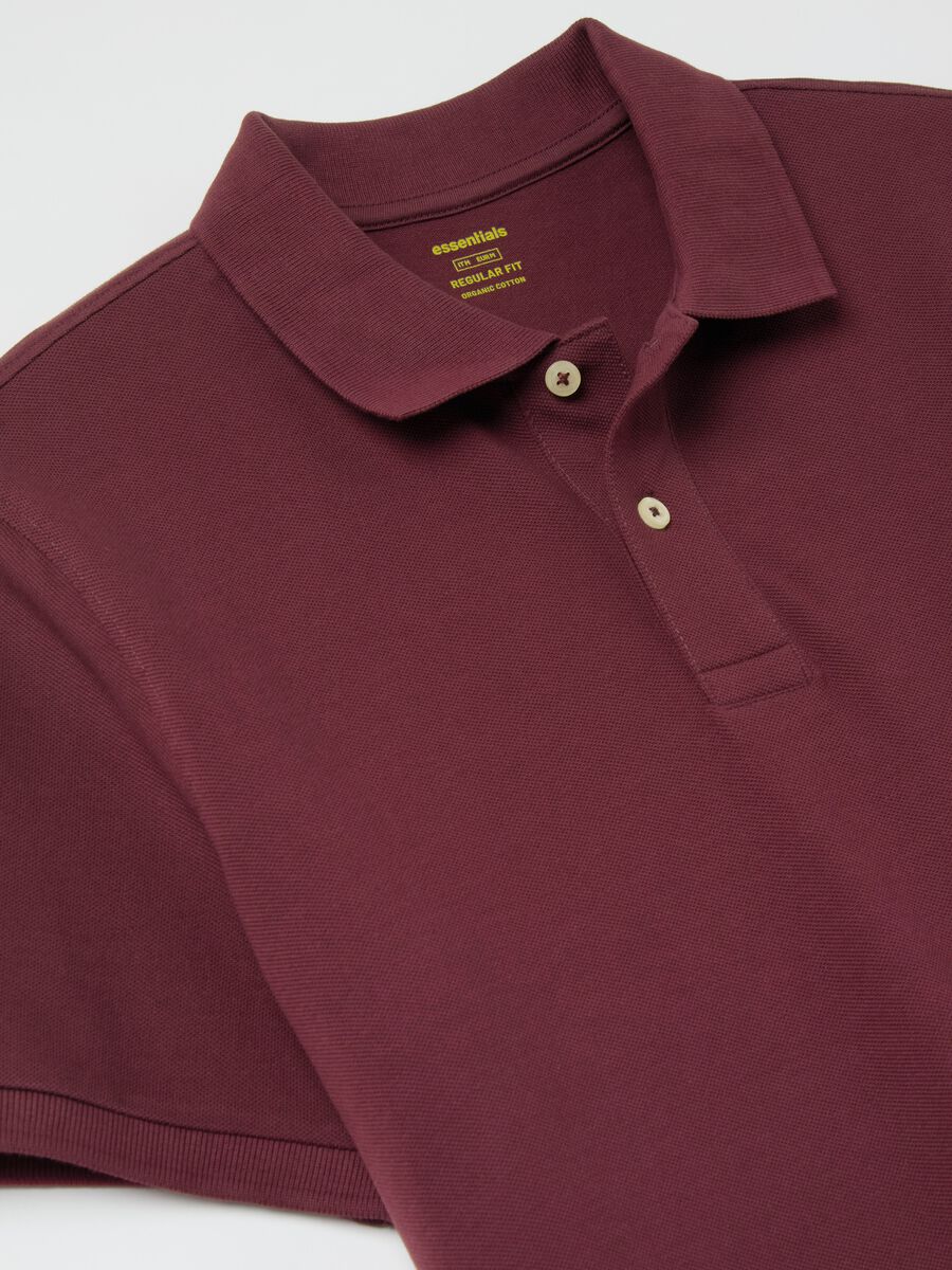 Solid colour polo shirt in organic cotton_5