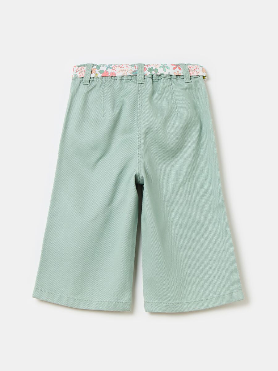 Pantaloni in cotone e Lyocell con cintura_1