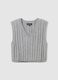 Grey regular fit cable knit vest_4