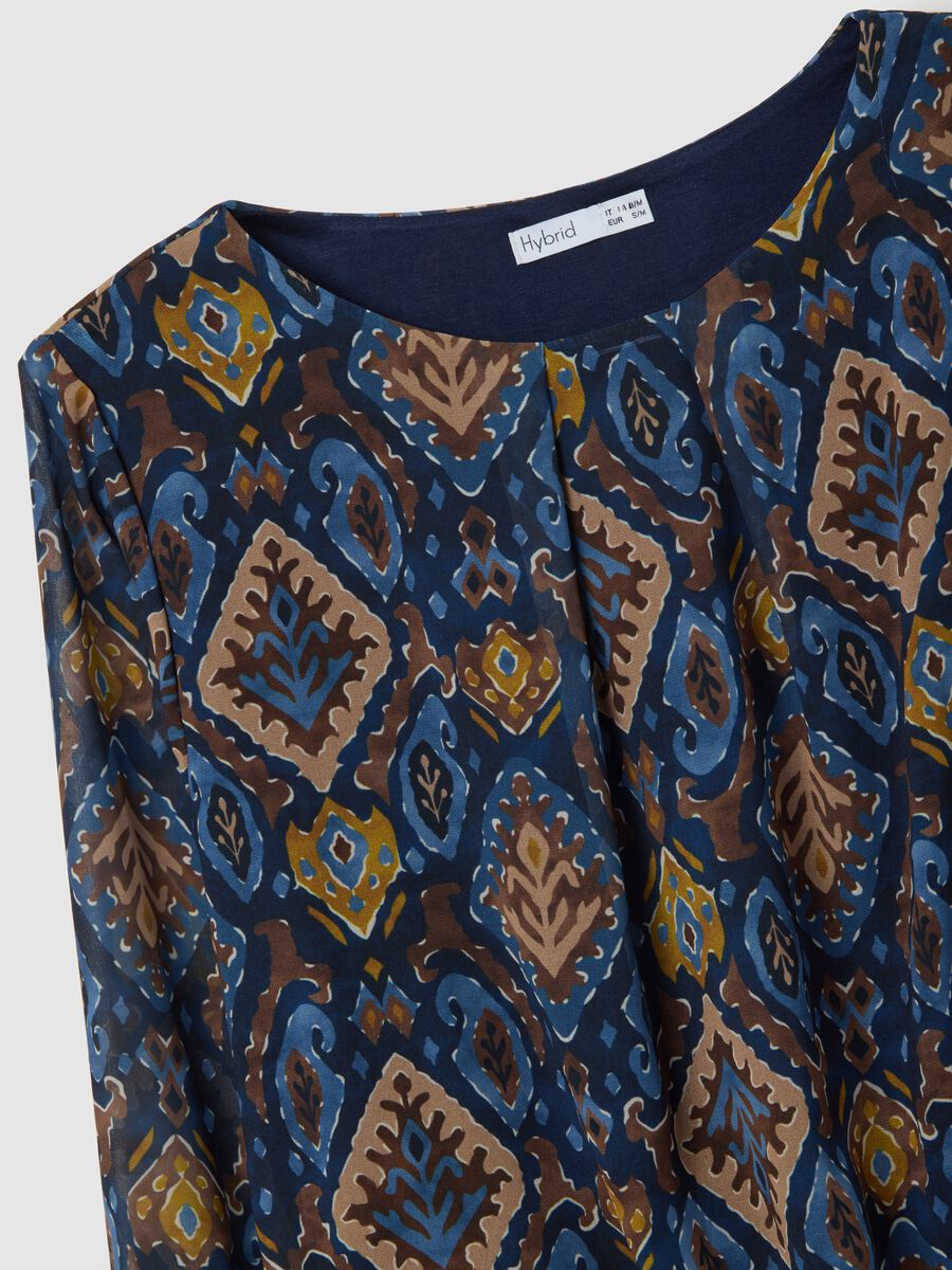 Blusa a maniche lunghe multicolor regular fit_5