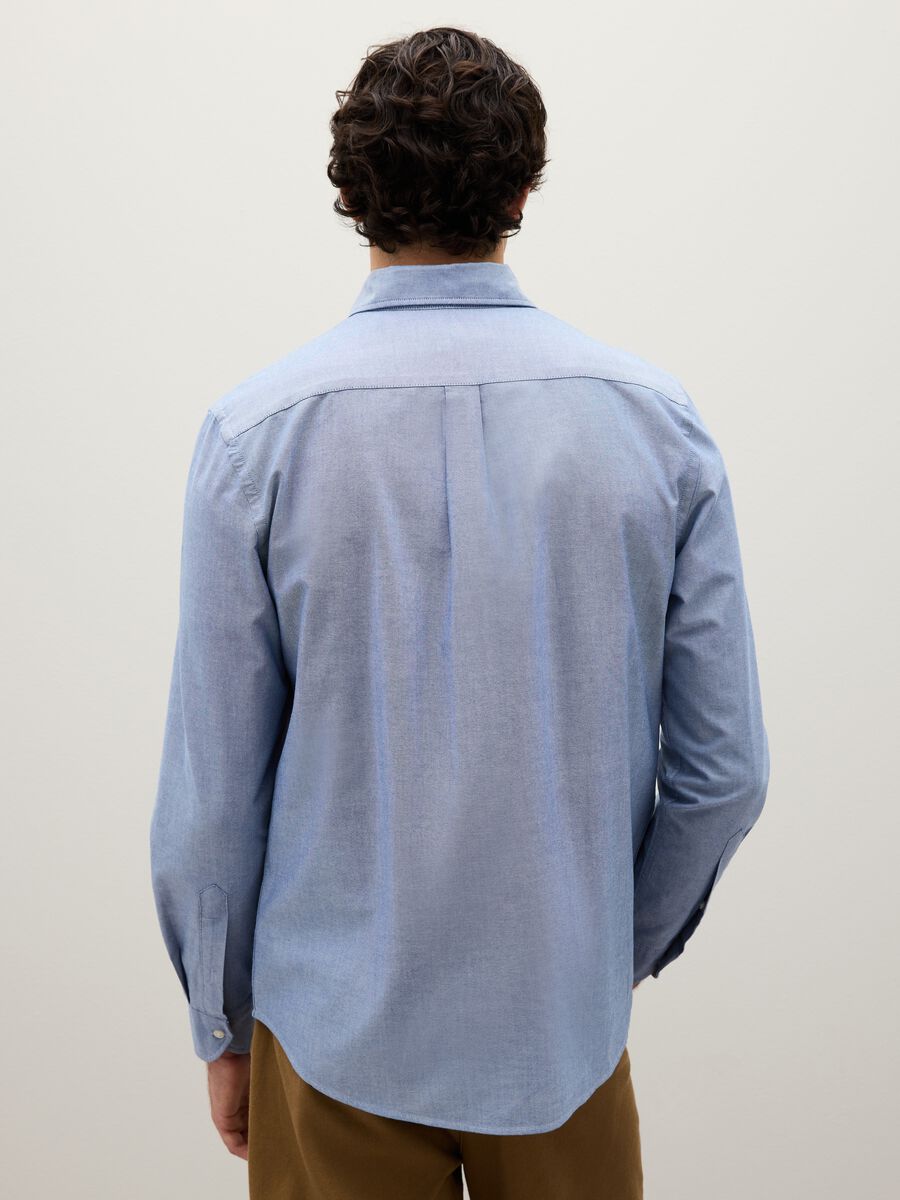 Oxford cotton shirt with button-down collar_3
