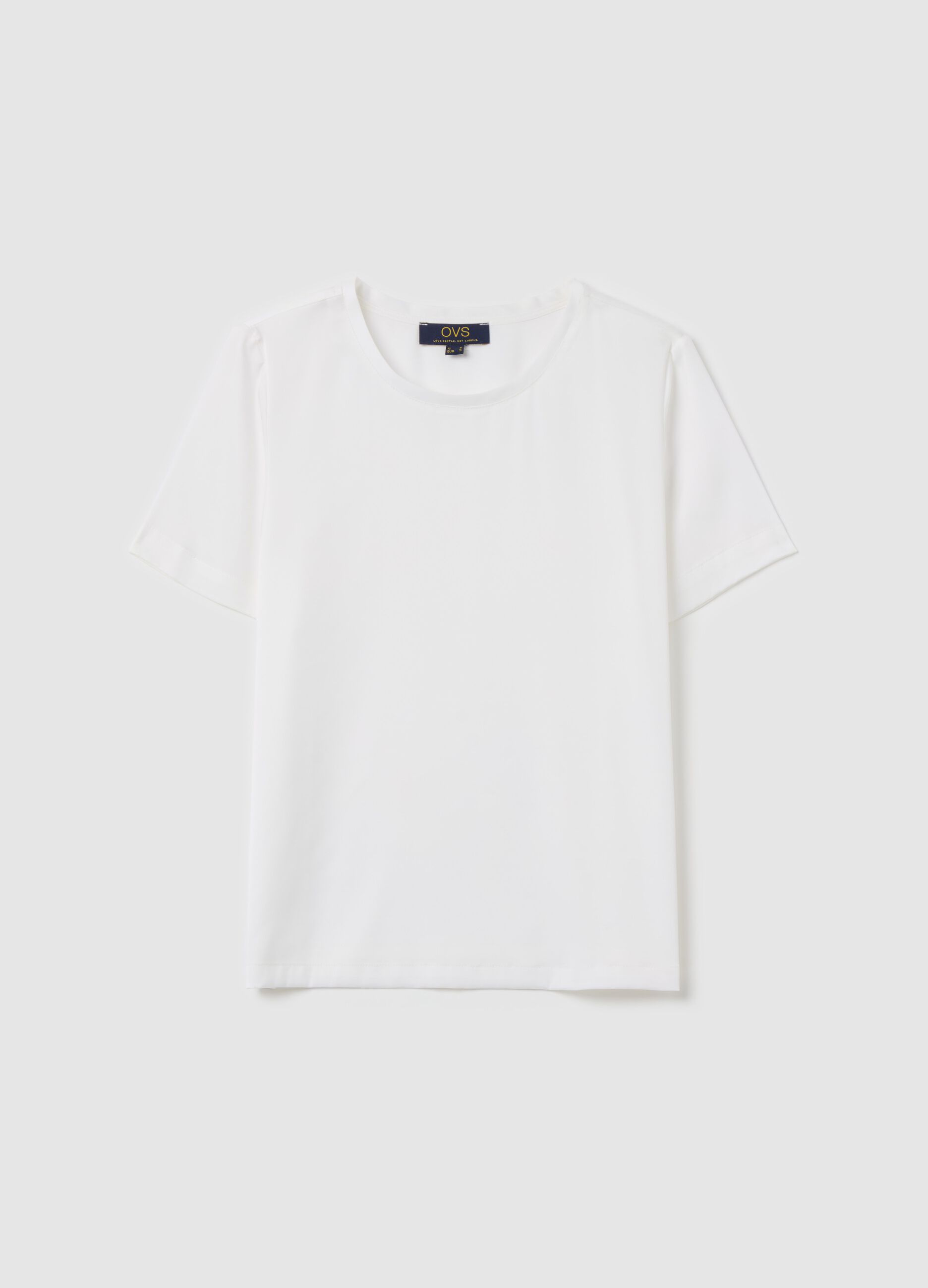 Blusa in satin a maniche corte