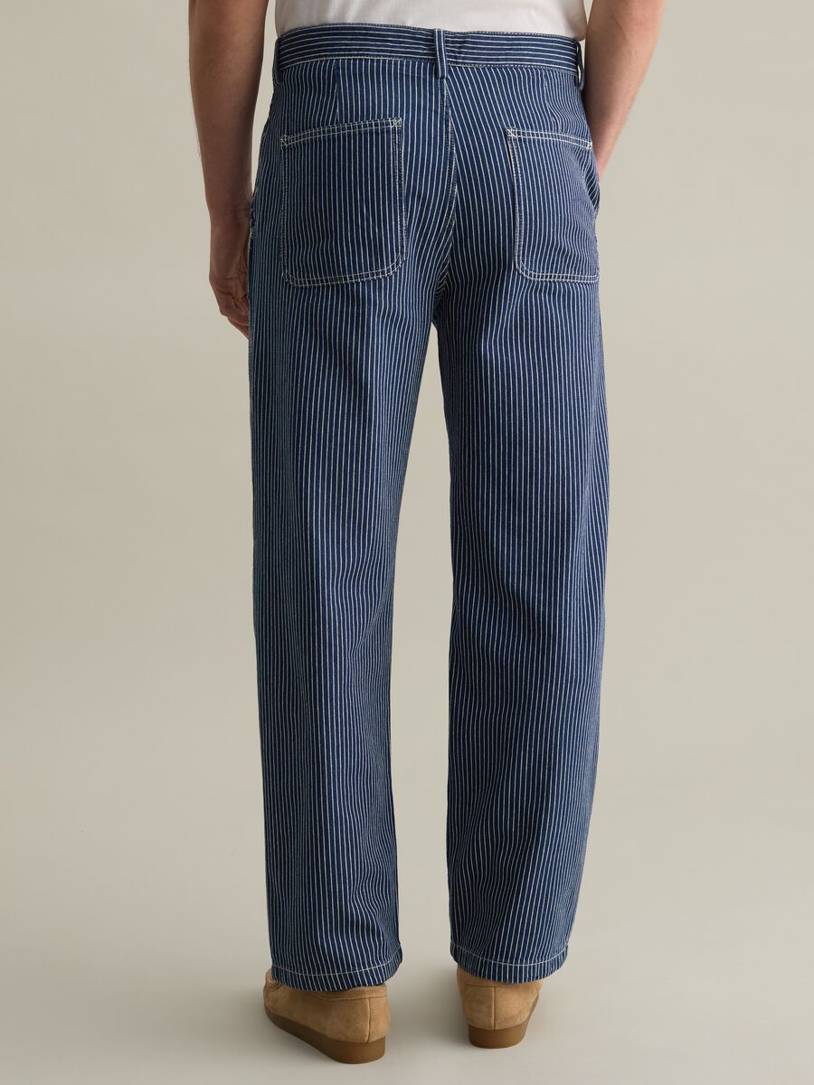 Pinstriped worker chino trousers_3
