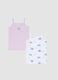 Twin Pack Multicolour Pure Cotton Vests for Baby Girls Regular Fit_0