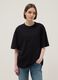 Oversized fit black short sleeve pure cotton t-shirt_2