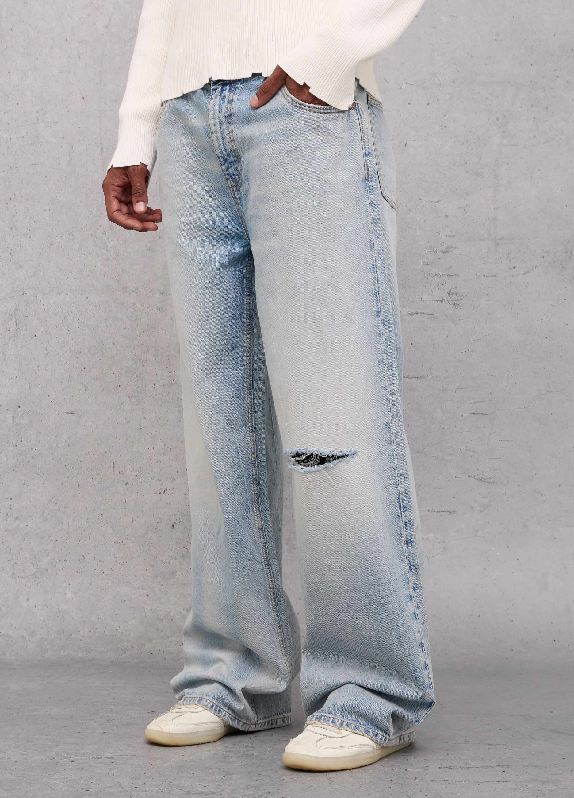 Baggy Denim Washed Light Blue