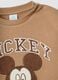 Brown organic cotton-blend jogging set with Mickey print_2